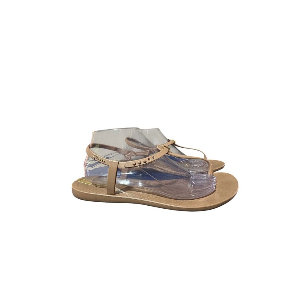 Ipanema Lenny Niemeyer Thong Sandals Women's Size 10 Tan Summer Jelly Outdoor